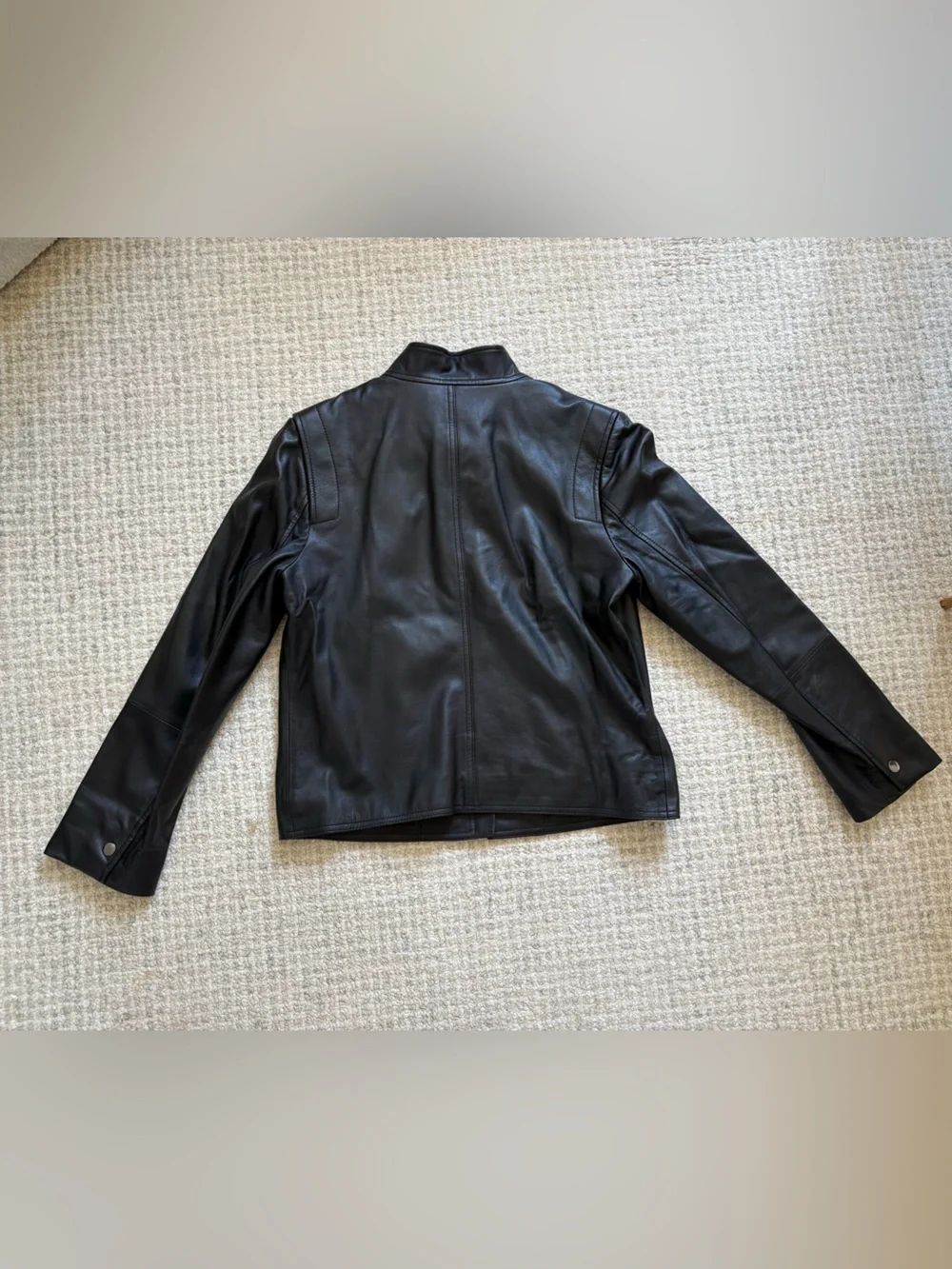 ANTONIO MELANI Black Leather Zip jacket